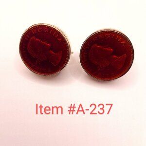A pair of clip on earrings,  Item # A-237,  wt. 21grams.